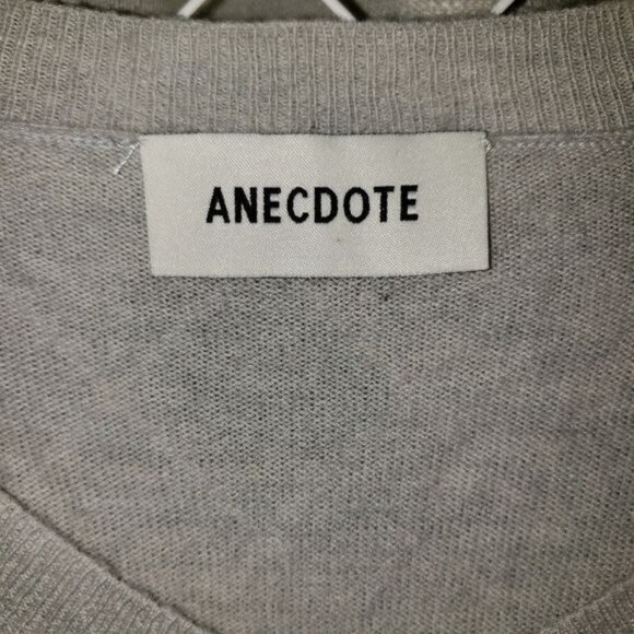 Anecdote Wool? Grey Cardigan Size Large - Picture 5 of 6